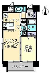 ラフィーネ 1LDKの間取図画像