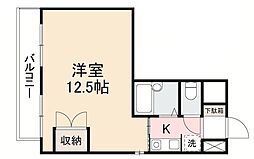 プライムガーデン 1Kの間取図画像