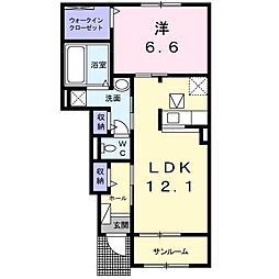 Sキャメロン2 1LDKの間取図画像