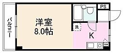 サンヴェルデ太田 ワンルームの間取図画像