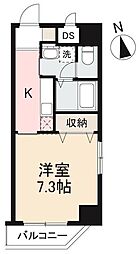 AMTY中央町 1Kの間取図画像