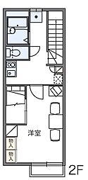 レオパレスインバルカ 1Kの間取図画像