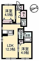 スターフィールド2 2LDKの間取図画像