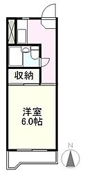 盛マンション 1Kの間取図画像
