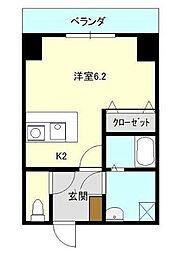 ドルフィン松縄 ワンルームの間取図画像