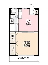 クレール香南 1DKの間取図画像