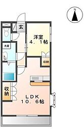 ラティール3 1LDKの間取図画像