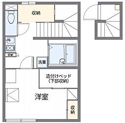 レオパレスキリークYH 1Kの間取図画像
