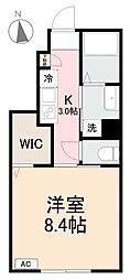 高松市太田上町アパート 1Kの間取図画像