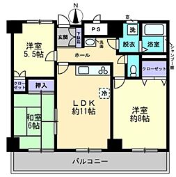 ホープスエイシ 3LDKの間取図画像
