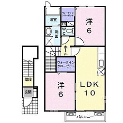 南オレンジタウン3 2LDKの間取図画像