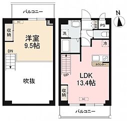 メルベーユ観光通 1LDKの間取図画像