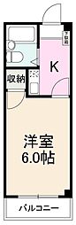 スズカ三木 1Kの間取図画像