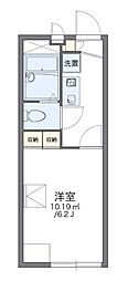 レオパレス浜ノ丁 1Kの間取図画像
