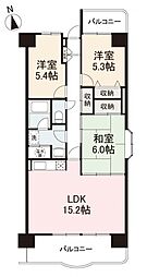 アメニティハイツ14 3LDKの間取図画像