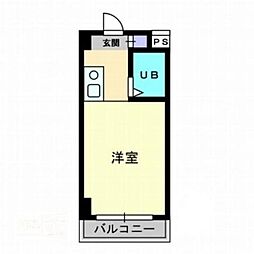 第7八十川ビル 1Kの間取図画像