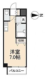 ディアコート栗林 ワンルームの間取図画像