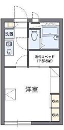 レオパレスグリーンハイツ 1Kの間取図画像