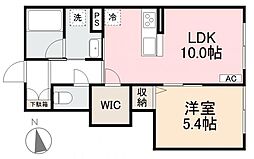 高松市伏石町アパート 1LDKの間取図画像