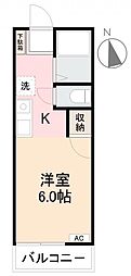 ローランドミューズ 1Kの間取図画像