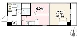 ル・ベールドゥ 1Kの間取図画像