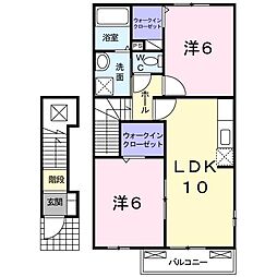 グランシャリオA 2LDKの間取図画像