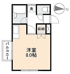 BEL藤塚 ワンルームの間取図画像