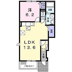 シェリール1 1LDKの間取図画像