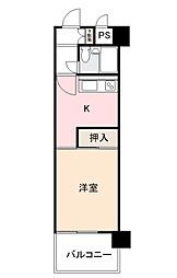 ダイアパレス南瓦町 1Kの間取図画像