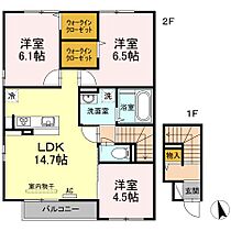 プティ　ボヌール　Ｃ棟 201 ｜ 香川県高松市香南町由佐176-1（賃貸アパート3LDK・2階・75.72㎡） その2