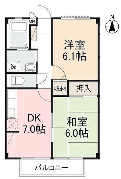 フォブール植原IIＡ・Ｃ C102｜香川県高松市鬼無町是竹(賃貸アパート2DK・1階・44.72㎡)の写真 その2