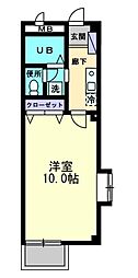 カレッジハイツ山地A 1Kの間取図画像