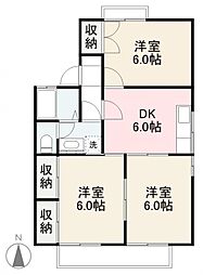 エステート松原C 3DKの間取図画像