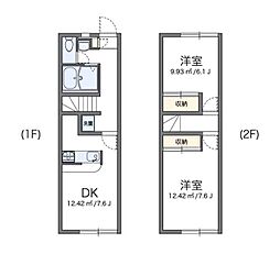 レオパレス蓮池 2DKの間取図画像