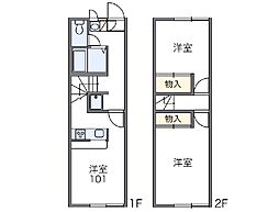 レオパレスクール 2DKの間取図画像