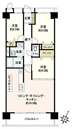 ロイヤルシャトー伊丹行基 3LDKの間取図画像