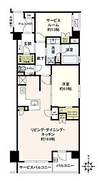 シーンズ京都四条烏丸彩ノ邸 1SLDKの間取図画像