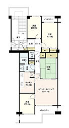 メゾン千里山D棟 4LDKの間取図画像