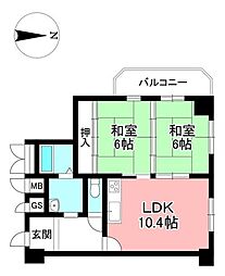 間取図画像 2LDK