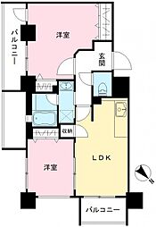 ピーノ京都西大路 2LDKの間取図画像