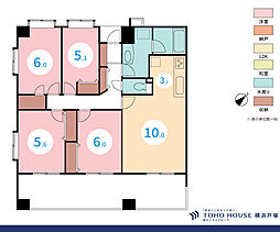 ライオンズマンション横濱本牧ベイステージ 4LDKの間取図画像