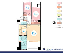 エスト・グランディール杉田 2LDKの間取図画像