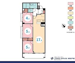 戸塚サニーフラット 3LDKの間取図画像