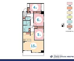 ベイサイトコート横浜 3LDKの間取図画像