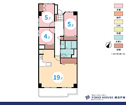 第2大船パークタウンe棟 3LDKの間取図画像