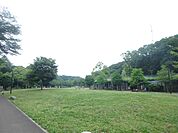 池や森のある広大な敷地にプール、テニスコートなどの施設が点在する県立公園。「さくら名所100選」に選ばれているお花見の名所。豊かな自然を満喫できる住宅地の中のオアシスです。