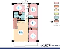 インペリアル東白楽ガーデンハウスB棟 4LDKの間取図画像