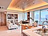 リビング/ダイニング：【Living room】光が注がれる青い空から鮮やかに赤色にゆっくりと染まる。そんな優しい時間がここでは流れてゆく。