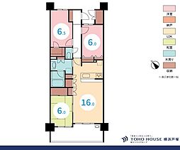 レイディアントシティ戸塚 3LDKの間取図画像