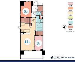 アーデルディア西横浜 1SLDKの間取図画像